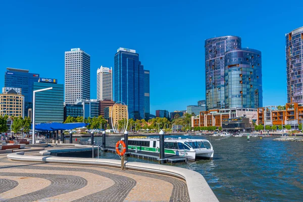 Perth Australia Enero 2020 Skyline Elizabeth Quay Perth Australia —  Fotos de Stock