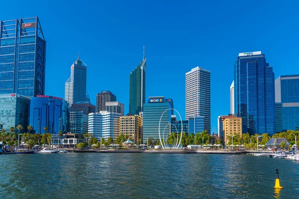 Perth Australia Enero 2020 Skyline Elizabeth Quay Perth Australia —  Fotos de Stock