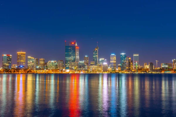 Perth Αυστραλια Ιανουαριου 2020 Night View Perth Swan River Αυστραλία — Φωτογραφία Αρχείου