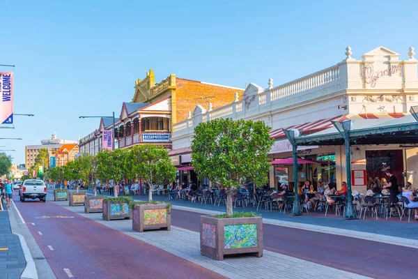 Fremantle Australia Enero 2020 Calle Con Casas Históricas Fremantle Australia — Foto de Stock