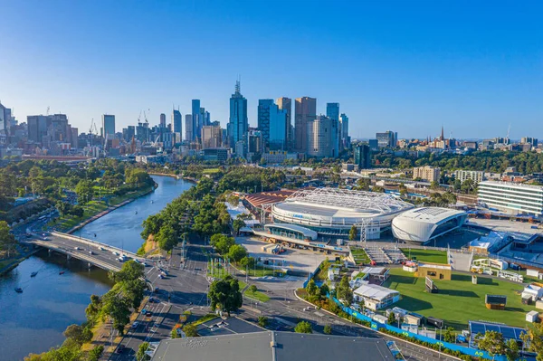 Melbourne Australia Diciembre 2019 Skyline Melbourne Yarra River Australia —  Fotos de Stock
