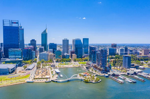 Perth Australia Enero 2020 Skyline Elizabeth Quay Perth Australia —  Fotos de Stock