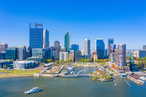 Perth Australia Enero 2020 Skyline Elizabeth Quay Perth Australia —  Fotos de Stock