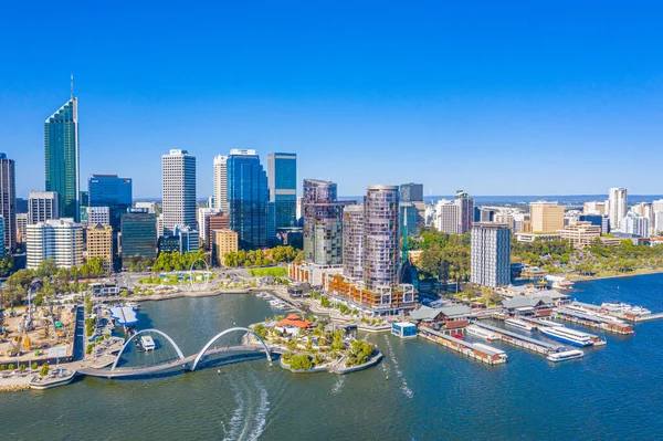 Perth Australia January 2020 Skyline Elizabeth Quay Perth Australia — стокове фото