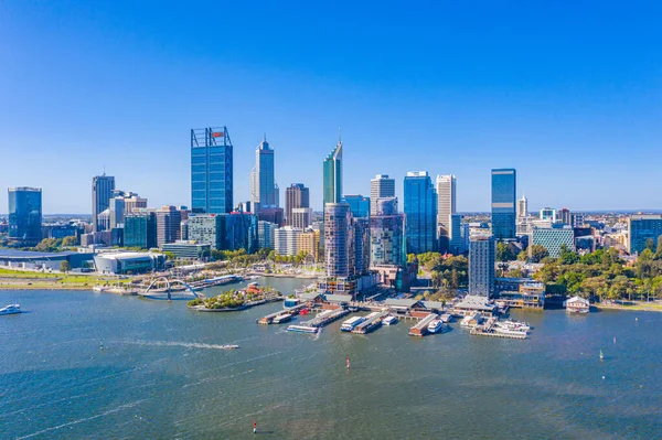 Perth Australia Enero 2020 Skyline Elizabeth Quay Perth Australia —  Fotos de Stock