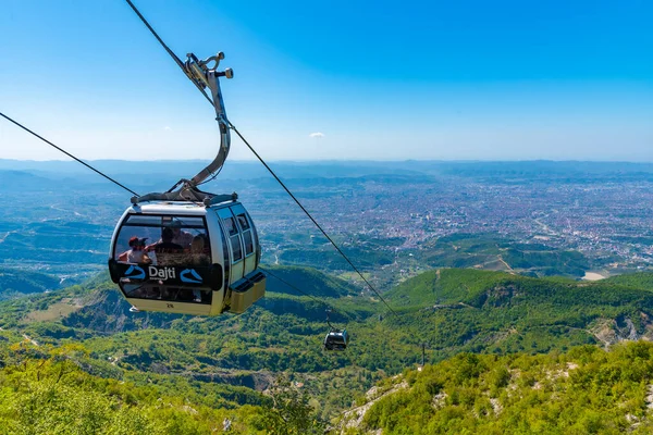 Tirana Albania Settembre 2019 Cabinovia Ferma Monte Dajti Vicino Tirana — Foto Stock