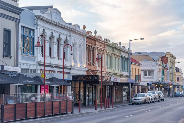 Launceston Australia Febrero 2020 Puesta Sol Sobre Centro Ciudad Launceston — Foto de Stock