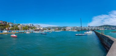 WELLINGTON, NEW ZEALAND, 9 Şubat 2020: Wellington, Yeni Zelanda Rıhtımı
