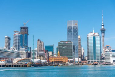 AUCKLAND, NEW ZEALAND, 20 Şubat 2020: Auckland, Yeni Zelanda Skyline