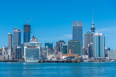 AUCKLAND, NEW ZEALAND, 20 Şubat 2020: Auckland, Yeni Zelanda Skyline