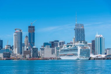 AUCKLAND, NEW ZEALAND, 20 Şubat 2020: Auckland, Yeni Zelanda Skyline