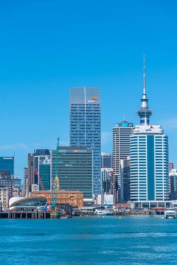 AUCKLAND, NEW ZEALAND, 20 Şubat 2020: Auckland, Yeni Zelanda Skyline