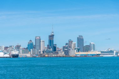 AUCKLAND, NEW ZEALAND, 20 Şubat 2020: Auckland, Yeni Zelanda Skyline