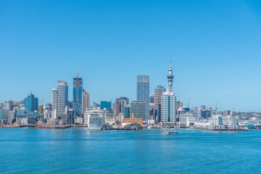 AUCKLAND, NEW ZEALAND, 20 Şubat 2020: Auckland, Yeni Zelanda Skyline