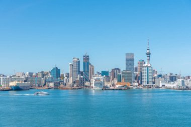 AUCKLAND, NEW ZEALAND, 20 Şubat 2020: Auckland, Yeni Zelanda Skyline