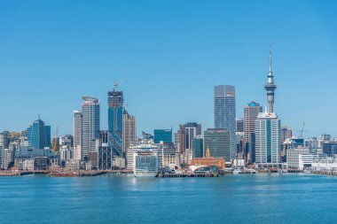 AUCKLAND, NEW ZEALAND, 20 Şubat 2020: Auckland, Yeni Zelanda Skyline