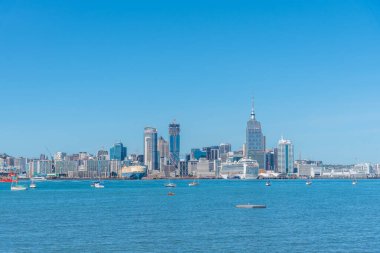 AUCKLAND, NEW ZEALAND, 20 Şubat 2020: Auckland, Yeni Zelanda Skyline