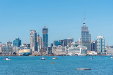 AUCKLAND, NEW ZEALAND, 20 Şubat 2020: Auckland, Yeni Zelanda Skyline
