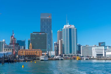 AUCKLAND, NEW ZEALAND, 20 Şubat 2020: Auckland, Yeni Zelanda Skyline