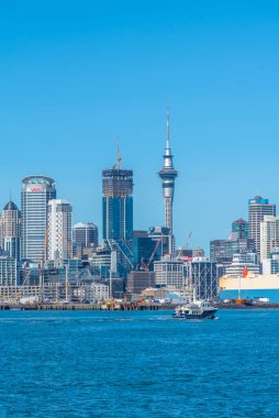 AUCKLAND, NEW ZEALAND, 20 Şubat 2020: Auckland, Yeni Zelanda Skyline