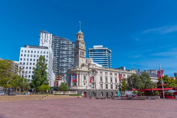 Auckland New Zealand Ruari 2020 Aucklands Stadshus Sedd Bakom Aotea — Stockfoto