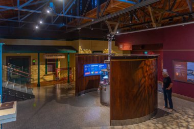 WAIHI, NEW ZEALAND, 16 Şubat 2020: Yeni Zelanda Waihi 'deki Altın Keşif Merkezi