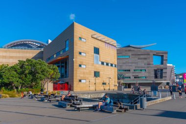 WELLINGTON, NEW ZEALAND, 9 Şubat 2020: Yeni Zelanda Te Papa Tongarewa Müzesi Wellington, Yeni Zelanda