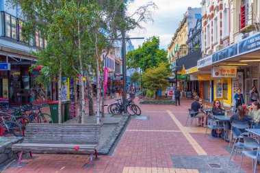 WELLINGTON, NEW ZEALAND, 9 Şubat 2020: Orta Wellington, Yeni Zelanda 'daki Küba Caddesi