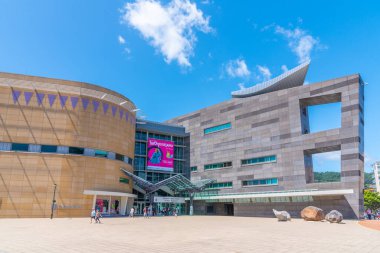WELLINGTON, NEW ZEALAND, 8 Şubat 2020: Yeni Zelanda Te Papa Tongarewa Müzesi Wellington, Yeni Zelanda