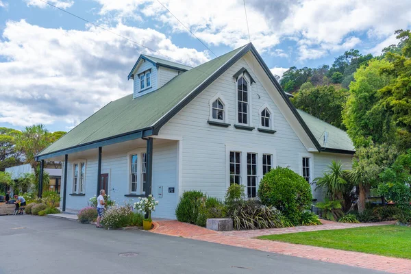 Nelson Nova Zelândia Fevereiro 2020 Edifícios Históricos Founders Heritage Park — Fotografia de Stock