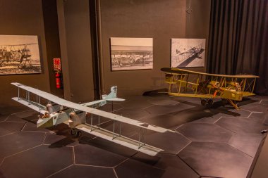 BLENHEIM, NEW ZEALAND, 4 Şubat 2020: Blenheim, Yeni Zelanda 'daki Omaka Havacılık Miras Merkezi' nde Vickers Vimy
