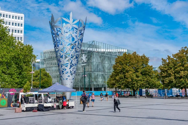 Iglesia Navidad Nueva Zelanda Enero 2020 Escultura Cáliz Christchurch Nueva —  Fotos de Stock