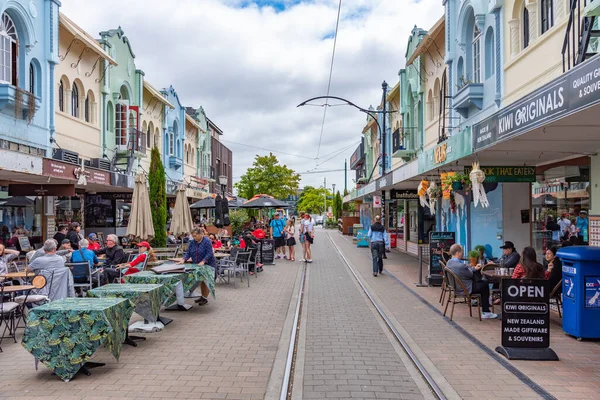 Christchurch Nový Zéland Července 2020 Restaurace Ulici New Regent Christchurch — Stock fotografie