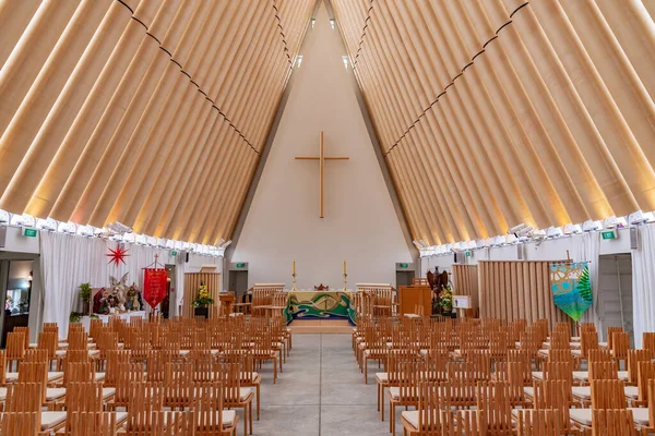 Iglesia Navidad Nueva Zelanda Enero 2020 Interior Catedral Transición Christchurch — Foto de Stock