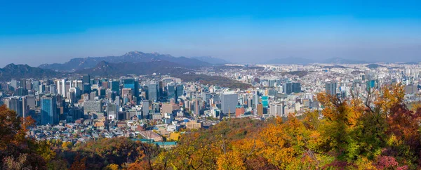 Seoul Korea Novembro 2019 Vista Aérea Centro Seul Torre Namsan — Fotografia de Stock