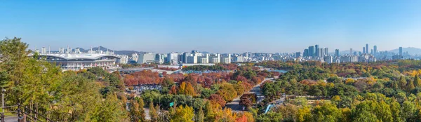 Seoul Korea Listopad 2019 Widok Zachodu Słońca Most Pucharu Świata — Zdjęcie stockowe