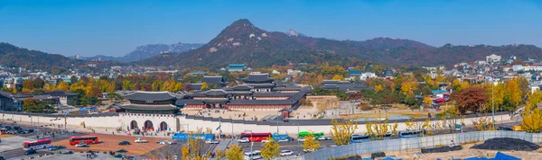 Seúl Corea Noviembre 2019 Horizonte Seúl Con Palacio Gyeongbokgung República — Foto de Stock
