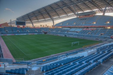 SEOGWIPO, Kore, 11 Kasım 2019: Jeju Adası Seogwipo Stadyumu,