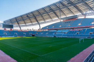 SEOGWIPO, Kore, 11 Kasım 2019: Jeju Adası Seogwipo Stadyumu,