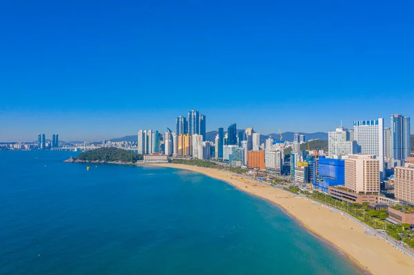 Busan Corea Octubre 2019 Vista Aérea Del Parque Dongbaek Playa — Foto de Stock