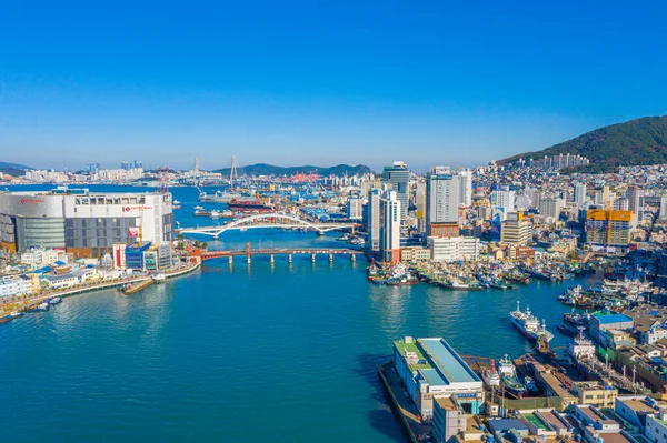 Busan Korea Oktober 2019 Luftaufnahme Des Fischereihafens Von Busan Republik — Stockfoto