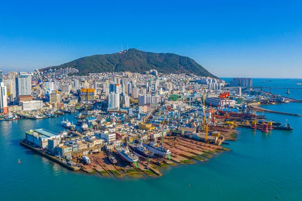 Busan Korea Oktober 2019 Luftaufnahme Des Fischereihafens Von Busan Republik — Stockfoto