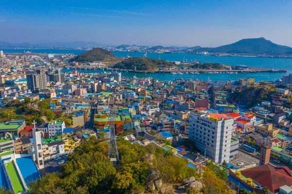Mokpo Korea November 2019 Luftaufnahme Des Pavillons Und Hafens Von — Stockfoto