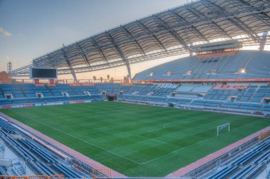 SEOGWIPO, Kore, 11 Kasım 2019: Jeju Adası Seogwipo Stadyumu,