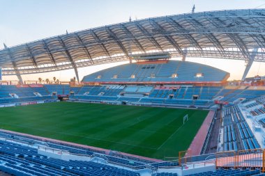 SEOGWIPO, Kore, 11 Kasım 2019: Jeju Adası Seogwipo Stadyumu,