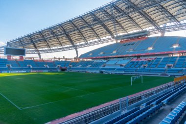 SEOGWIPO, Kore, 11 Kasım 2019: Jeju Adası Seogwipo Stadyumu,