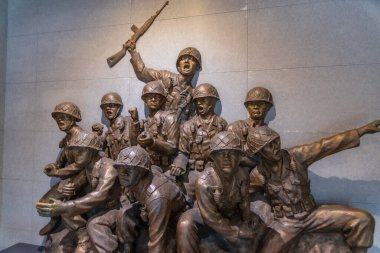 SEOUL, Kore, 10 Kasım 2019: Kore 'nin Seul, Kore' deki Savaş Anıtı