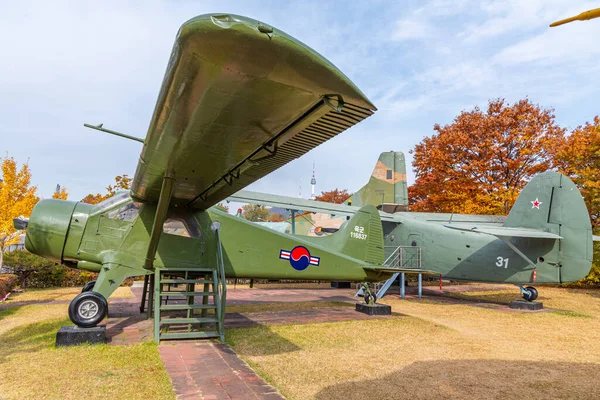 Seoul Corée Novembre 2019 Des Avions Militaires Exposés Monument Commémoratif — Photo