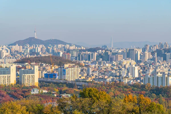 Seoul Corea Novembre 2019 Torre Namsan Con Vista Sullo Skyline — Foto Stock