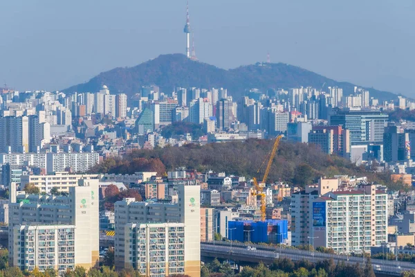 Seoul Corea Novembre 2019 Torre Namsan Con Vista Sullo Skyline — Foto Stock